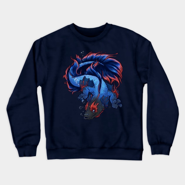 Aquatic Dragon Crewneck Sweatshirt by mithmeoi